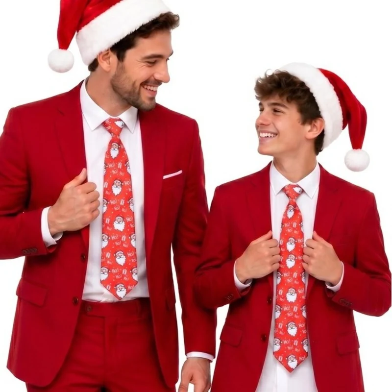 Weihnachtskrawatte mit Weihnachtsmann-Motiv