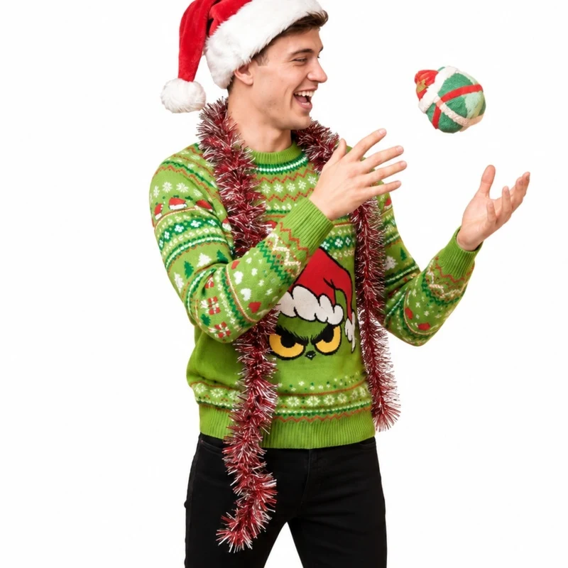 Grinch-Weihnachtspullover