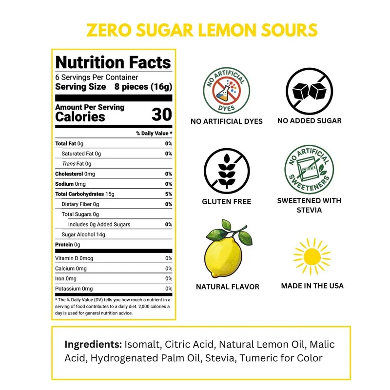 [Self-operated] Sour Drops Zero Sugar (Citrus Sourness) 60g (USA)