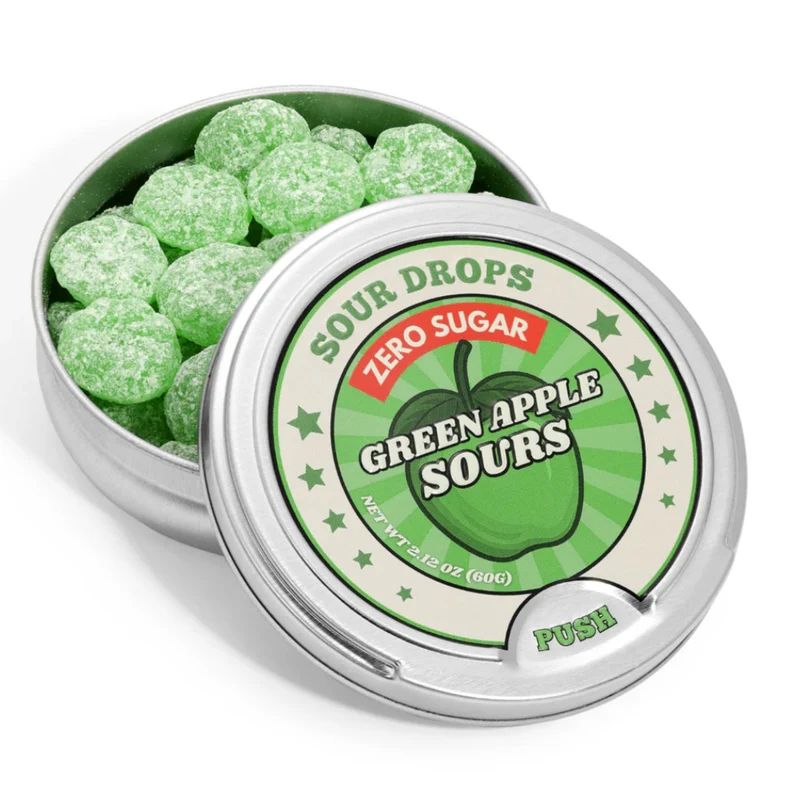 [Self-operated] Sour Drops Zero Sugar (Green Apple Sour Candy) 60g (USA)