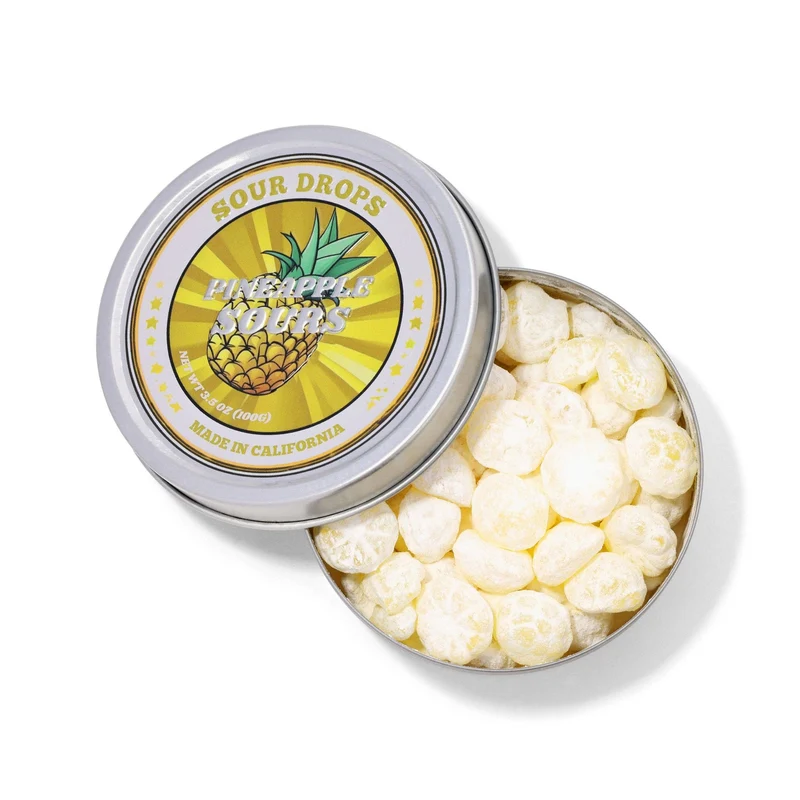 [Self-operated] Sour Drops Pineapple Sour Candy 100g (USA)