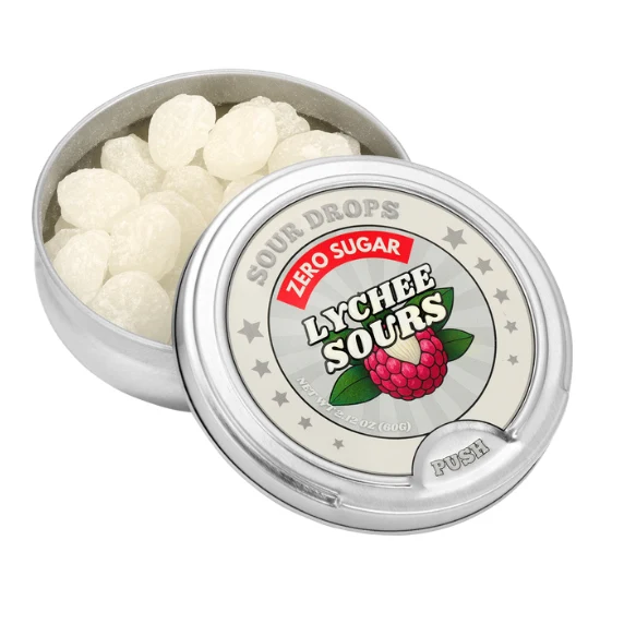 [Self-operated] Sour Drops Zero Sugar Lychee Sour Candy 60g (USA)