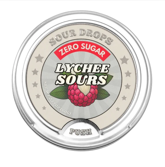 [Self-operated] Sour Drops Zero Sugar Lychee Sour Candy 60g (USA)