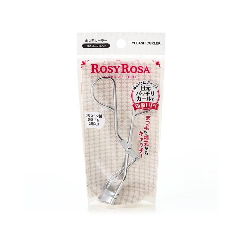 [Self-operated] Japan ROSY ROSA Professional Eyelash Curler, includes 2 replacement adhesive strips, 1 piece per pack. Fits lashes naturally, curls them for a long time, and does not damage eyelids.