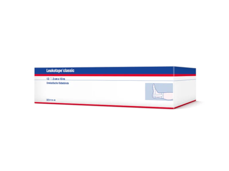 Leukotape Classic Tape, weiss, unelastisch, 2 cm x 10 m, 12 Rollen