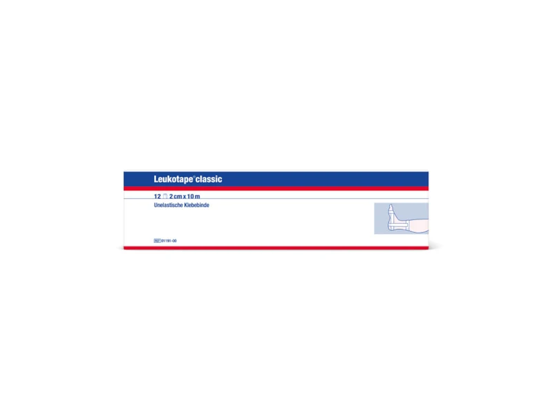 Leukotape Classic Tape, weiss, unelastisch, 2 cm x 10 m, 12 Rollen