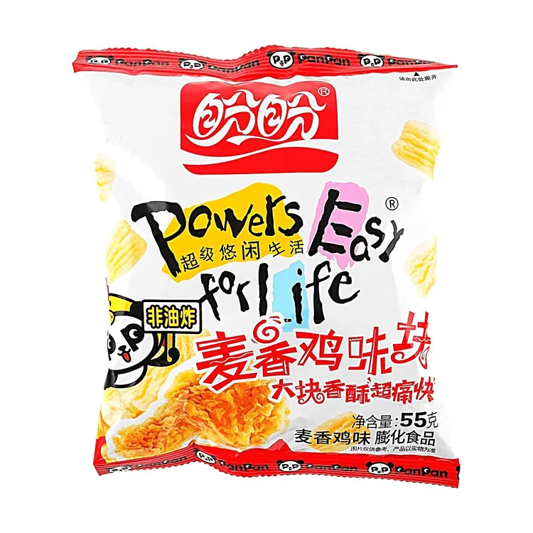 [Self-operated] PANPAN Wheat Chicken Flavored Nuggets, 55g, Non-Fried Puffed Food