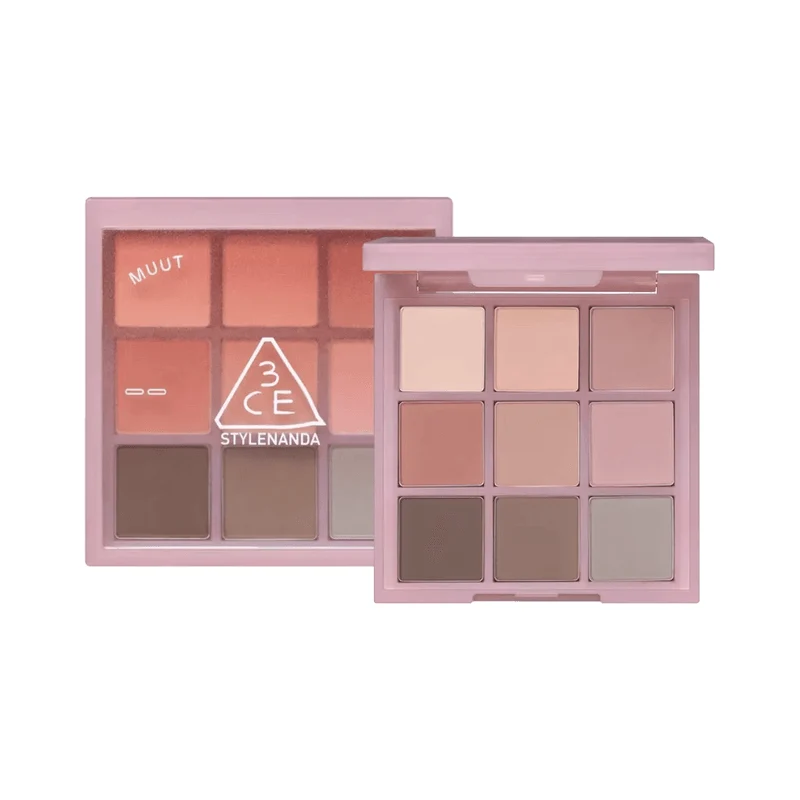[Self-operated] 3CE MOOD RECIPE 9-Color Multi-Functional Eyeshadow Palette 8g #NEW NEUTRALS Original Ceramic Brown Freckle Pink Matte Fine Shimmer Long-Lasting High Pigmentation Korean Limited Edition Girl Group Mini Same Style