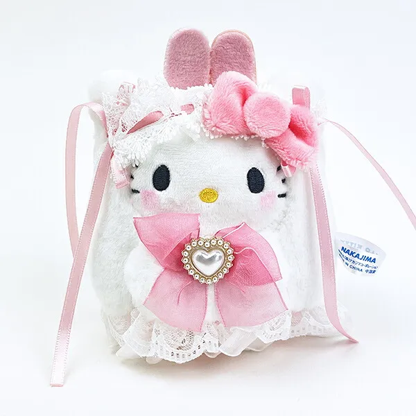 [Self-operated] Sanrio Little Ghost Lolita Series Plush Keychain Ghost Wedding Hello Kitty 1 Car Hanging Bag Charm Keychain