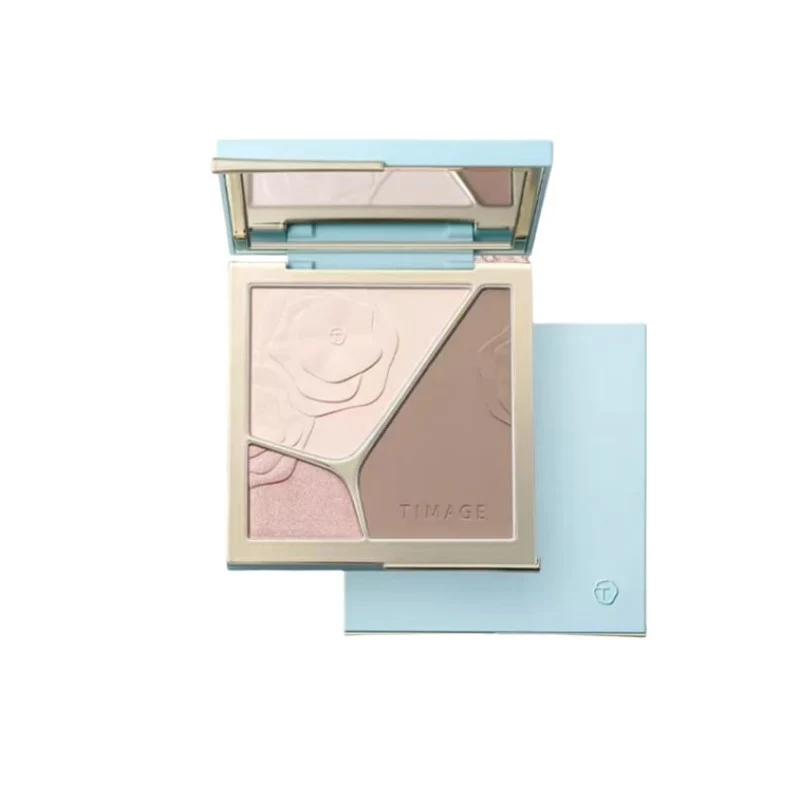 [Self-operated] China TIMAGE Caitang Floating Light and Shadow Contouring Powder Palette Three-Color Nose Shadow and Contouring All-in-One Palette #A02 Moonlight Master Highlighter and Contouring Palette 4.0 3D Nose Shadow and Contouring Face Shaping Powder