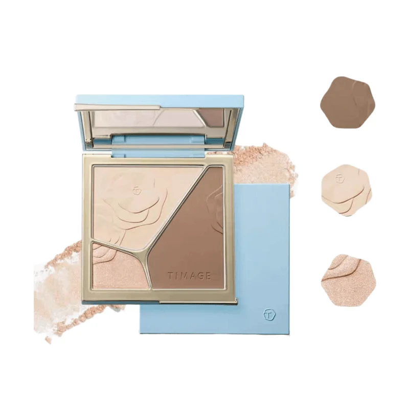 [Self-operated] China TIMAGE Caitang Floating Light and Shadow Contouring Powder Palette Three-Color Nose Shadow and Contouring All-in-One Palette #A01 Japanese Shadow Master Highlighter and Contouring Palette 4.0 3D Nose Shadow and Contouring Face Shaping Powder