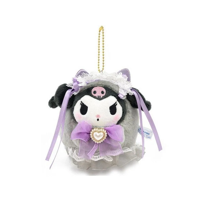 [Self-operated] Sanrio Little Ghost Lolita Series Plush Keychain Kuromi Style (1 piece) Car Hanging Bag Charm Keychain
