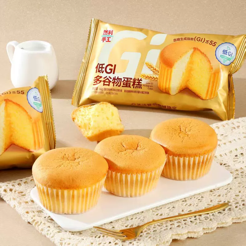 [Self-operated] China Ranli Low GI Multigrain Cake 66g, Nutritious Breakfast, Meal Replacement, Afternoon Tea Snack, Ready-to-Eat Cake, Casual Snack