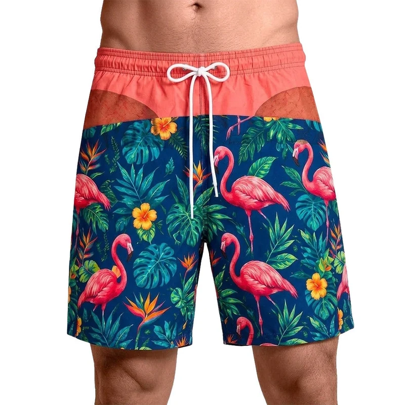 Lustige Flamingo-Badehose