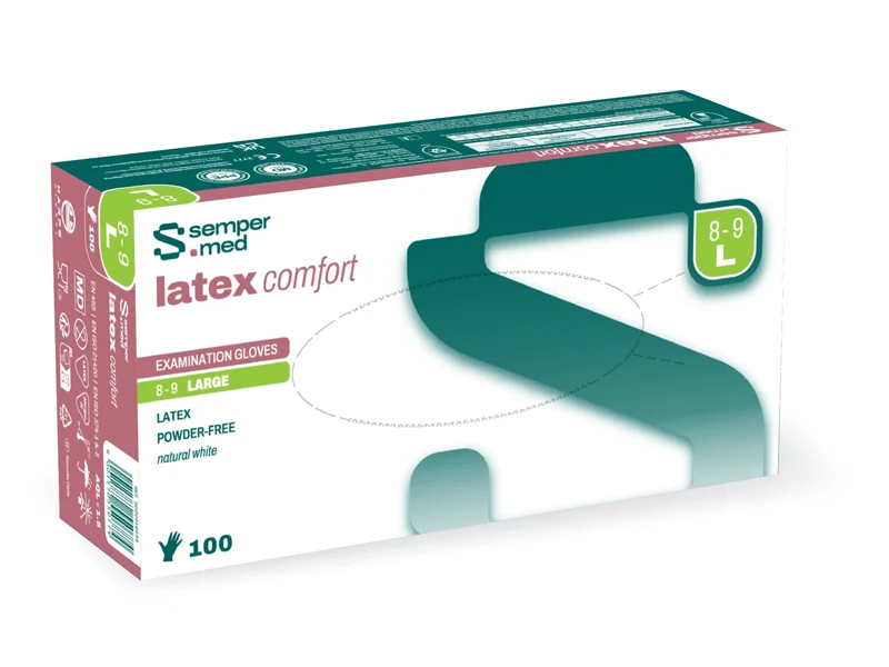 sempermed ® latex comfort Handschuhe, Grösse L, 100 Stück