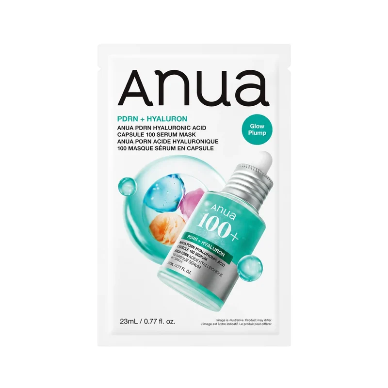 [Self-operated] ANUA Korean PDRN Hyaluronic Acid Capsule Essence Mask 23ml (1 sheet) - Repairs skin barrier, hydrates, plumps, improves dullness, and brightens skin tone.