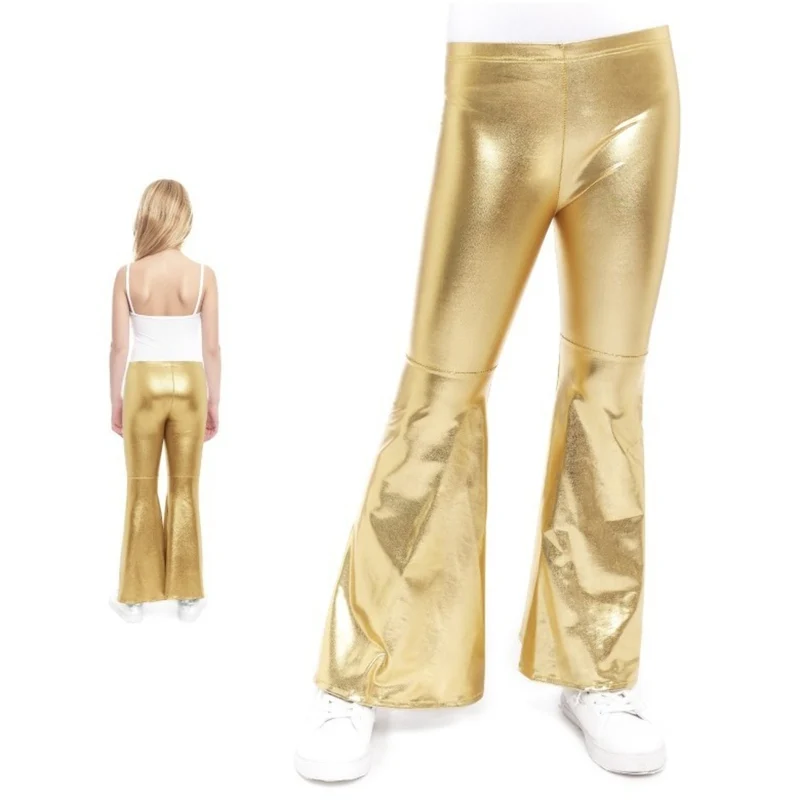Goldene Schlaghose in Metallic-Optik für Kinder
