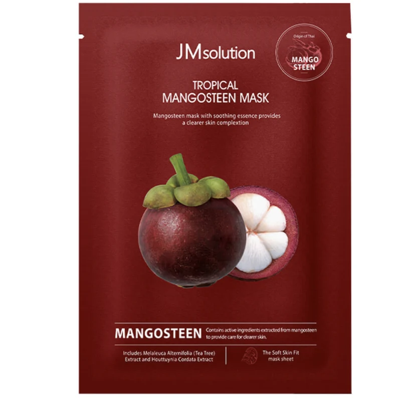 [Self-operated] JM SOLUTION Tropical Mangosteen Facial Mask (1 sheet) - Suitable for oily, combination, and acne-prone skin.