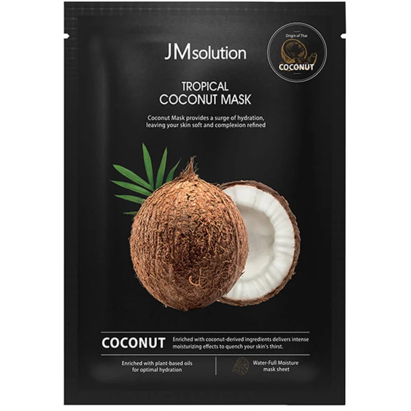 [Self-operated] JM SOLUTION Tropical Coconut Mask (1 sheet) - Intensive moisturizing and hydrating for dry skin, especially suitable for seasonal dryness. Gentle and acid-free.