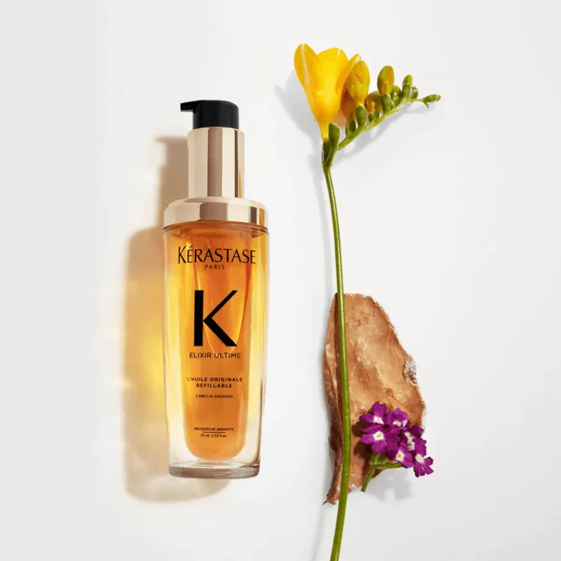 [Self-operated] Kérastase Camellia Concentrated Hair Oil 75ml (France) - Repairs, Shines, Nourishes, Reduces Frizz, and Smoothes.