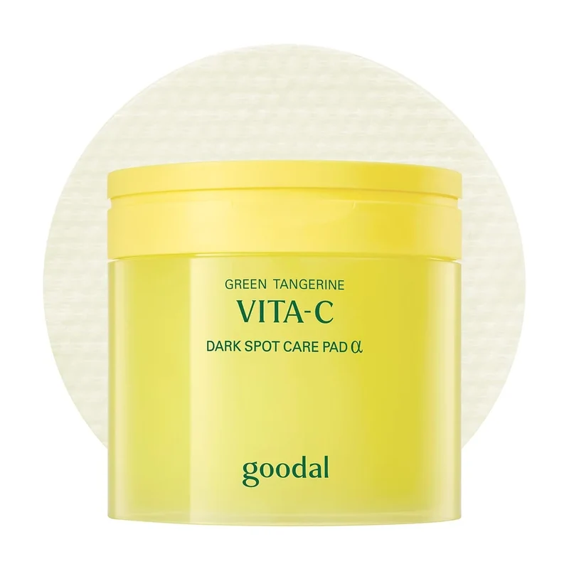 [Self-operated] GOODAL Korean Green Tangerine Vitamin C Toner Pads α Upgraded Version 160ml 70 pads Hydrating, Fading Spots, Exfoliating, Gently Brightening Skin Tone, Improving Dullness, Fading Acne Scars and Dark Spots