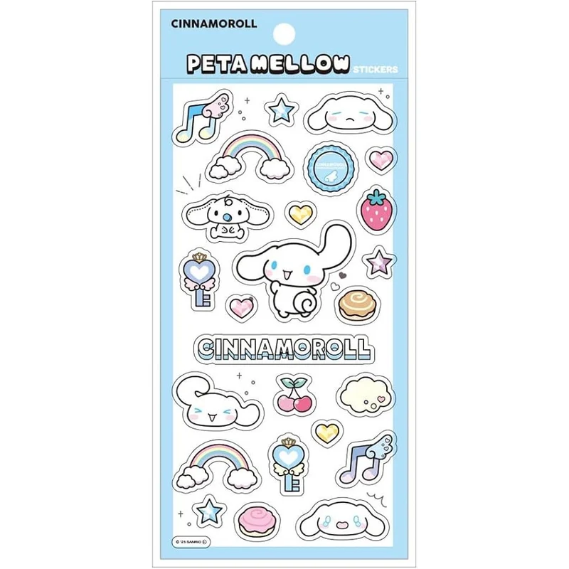 [Self-operated] Sanrio Peta Mellow Fluffy 3D Stickers, Big Ear Dog Cartoon Stickers