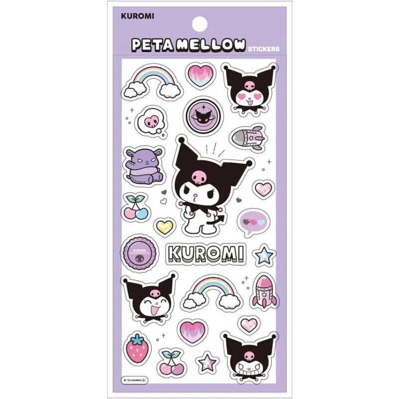 [Self-operated] Sanrio Peta Mellow Fluffy 3D Stickers, Kuromi Cartoon Stickers