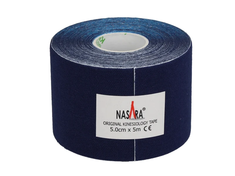 Nasara Kinesiologie Tape, 5 cm x 5 m - 6er Box dunkelblau
