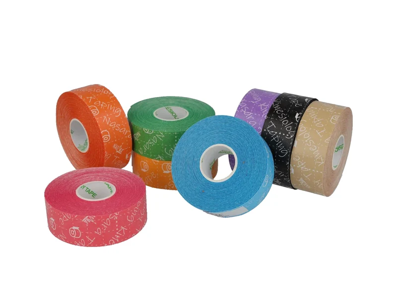 Nasara Kinesiologie Tape, 2.5 cm x 5 m - 2 Rollen rot