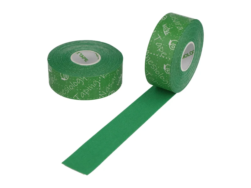 Nasara Kinesiologie Tape, 2.5 cm x 5 m - 2 Rollen grün