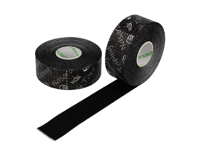 Nasara Kinesiologie Tape, 2.5 cm x 5 m - 2 Rollen schwarz