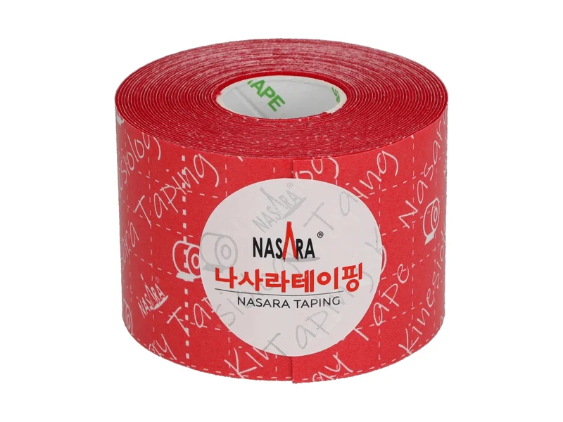 Nasara Kinesiologie Tape, 5 cm x 5 m, rot