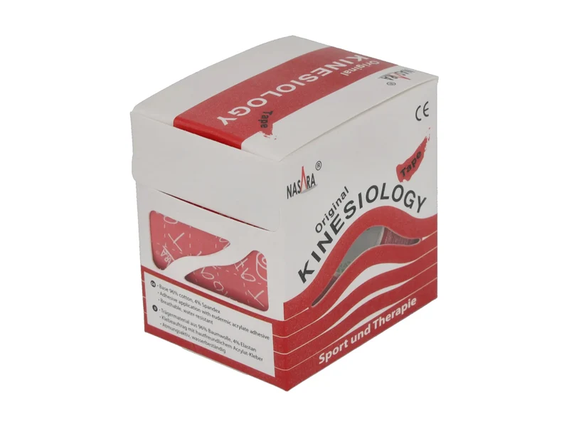 Nasara Kinesiologie Tape, 5 cm x 5 m, rot