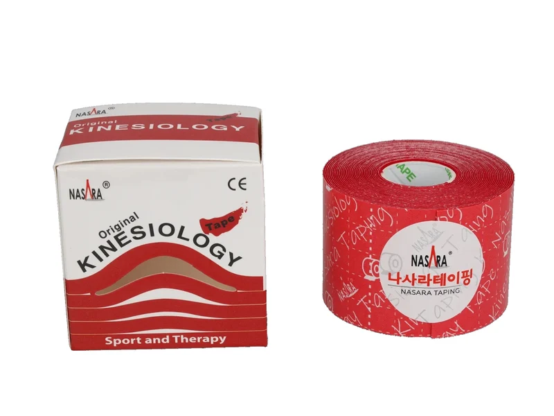Nasara Kinesiologie Tape, 5 cm x 5 m, rot