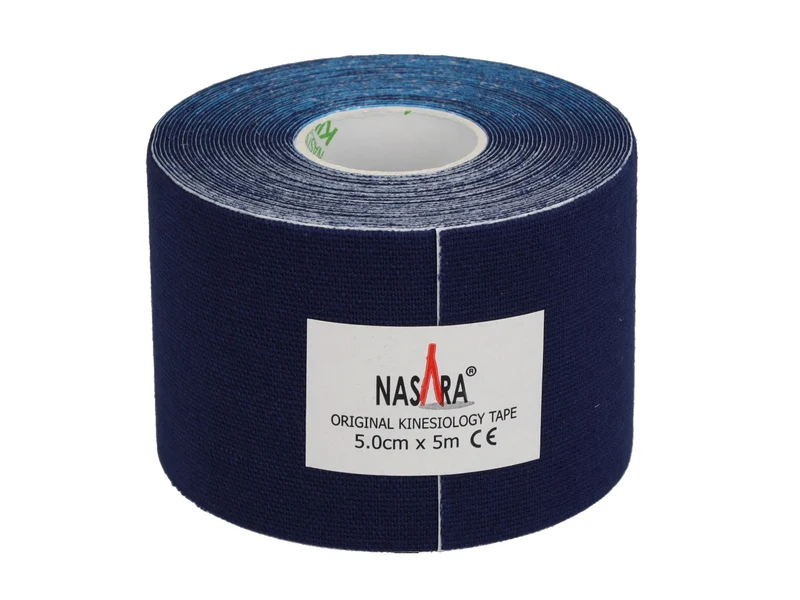 Nasara Kinesiologie Tape, 5 cm x 5 m, dunkelblau