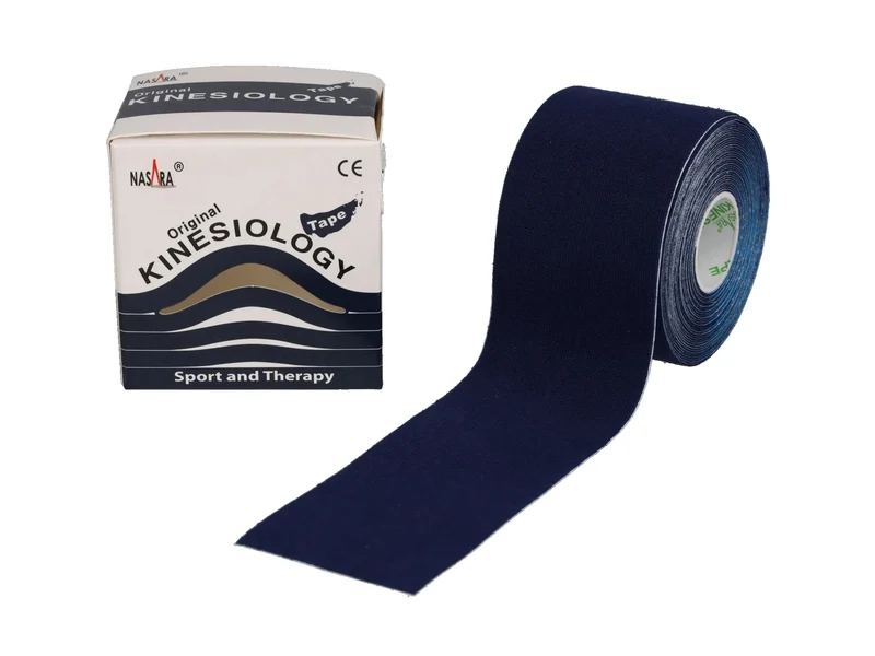 Nasara Kinesiologie Tape, 5 cm x 5 m, dunkelblau