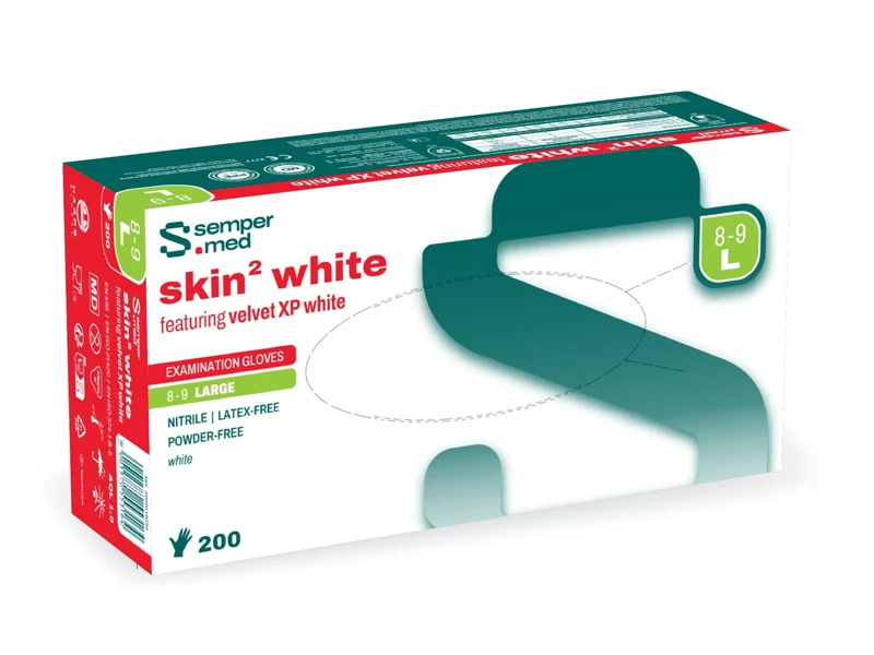 sempermed ® skin² white Handschuhe, Grösse L, 200 Stück