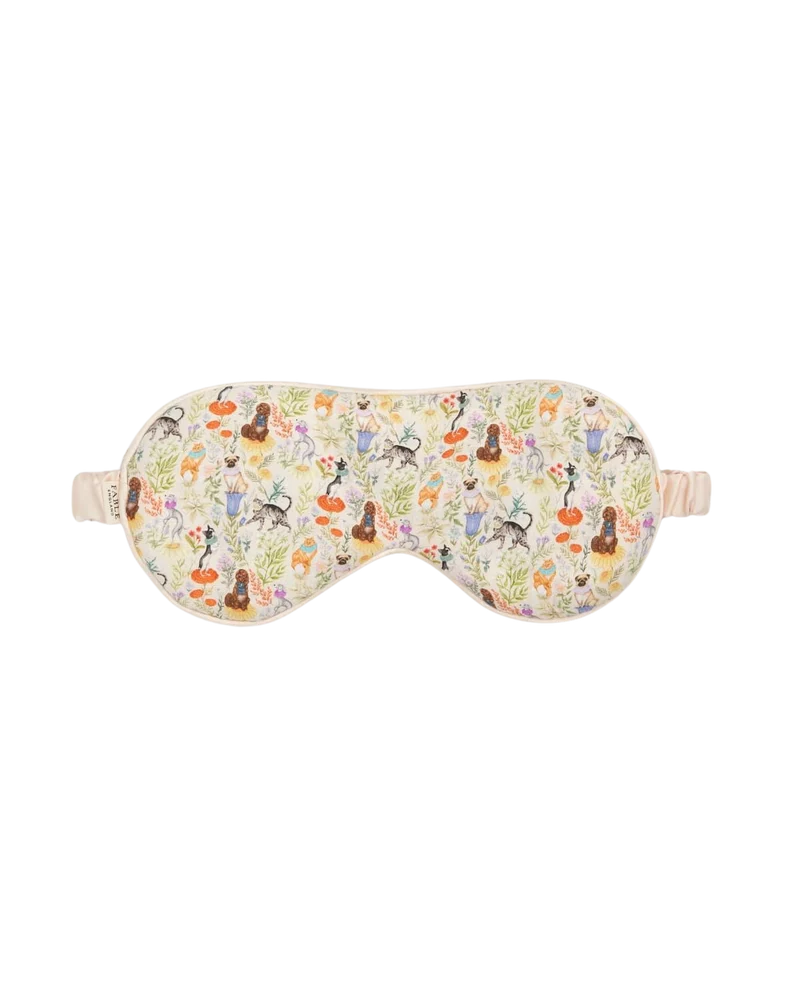 Catherine Rowe Pet Portraits Margarita Green Sleep Mask