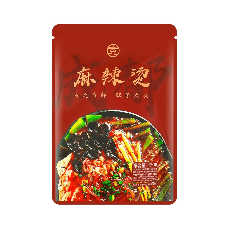 [Self-operated] YUANXIAN Mala Tang (471g), Sichuan-style popular appetizer, late-night snack, convenient and quick-to-eat spicy hot pot with wide rice noodles.