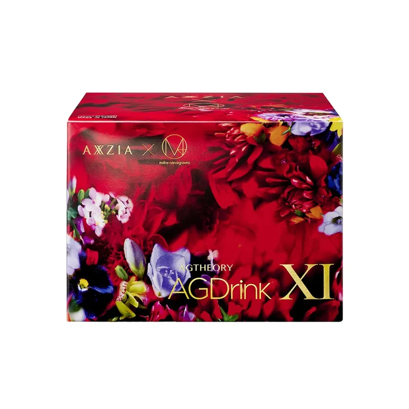 [Self-operated] AXXZIA AG Drink XI Anti-Glycation Oral Liquid, Limited Edition Packaging with Mika Ninagawa Collaboration, Blackcurrant Pineapple Flavor, 25ml*30 vials, Evens Skin Tone, Reduces Fine Lines, Lifts and Firms