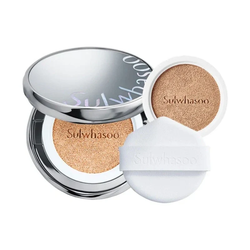 [Self-operated] SULWHASOO Perfecting Cushion Foundation (Flawless Version) #17N1 Vanilla White SPF50 PA+++ 30g 15gx2 New Magic Mirror Cushion BB Cream, 24-hour wear, conceals imperfections, doesn't darken, anti-wrinkle, fades dark spots, soft glow, brightens skin.