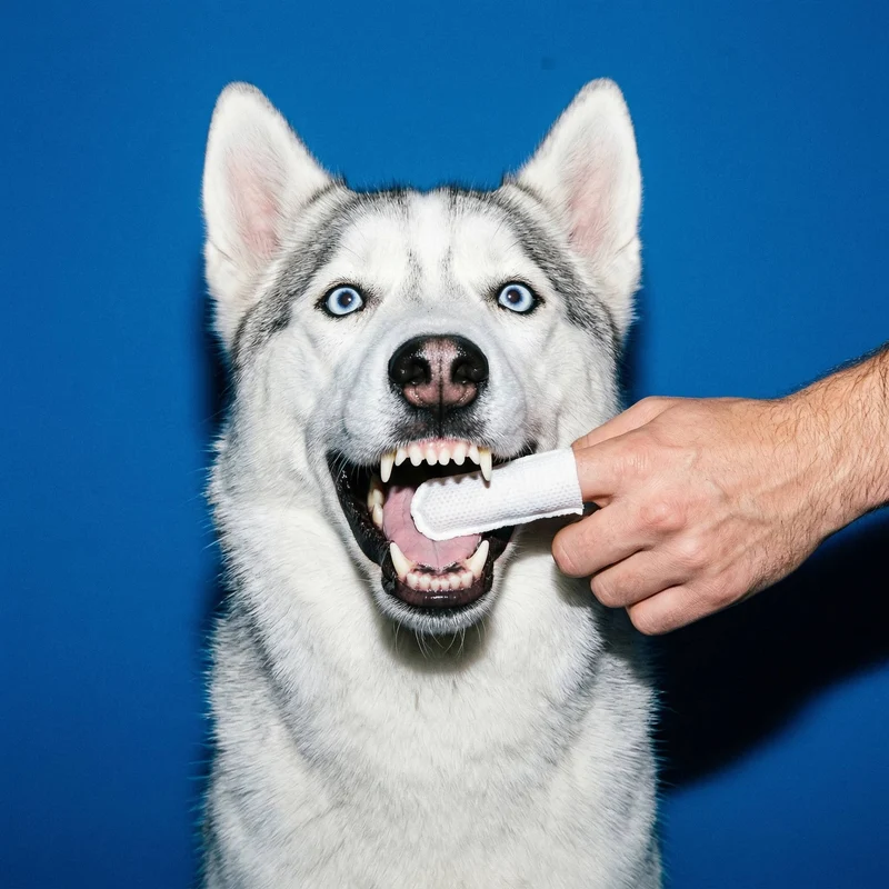 [Self-operated] Roofus Dog Oral Cleaning Finger Wipes (Mint-flavored, Refreshing, Removes Plaque and Teeth) 60 wipes