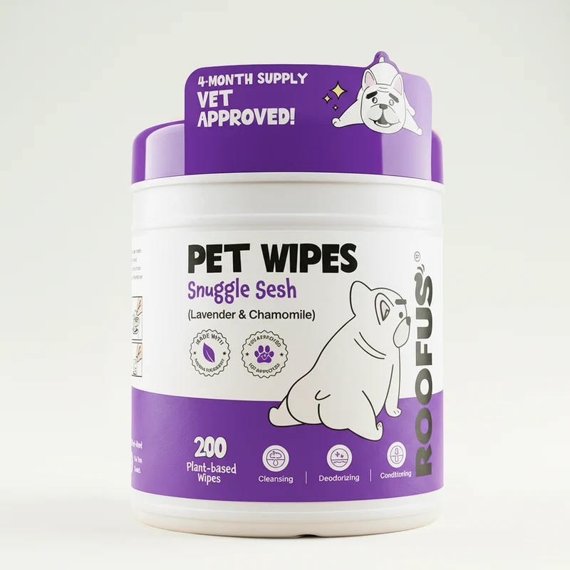 [Self-operated] Roofus Pet Cleaning Wipes (Lavender & Chamomile Soothing Type, 200 wipes) for Dogs (USA)