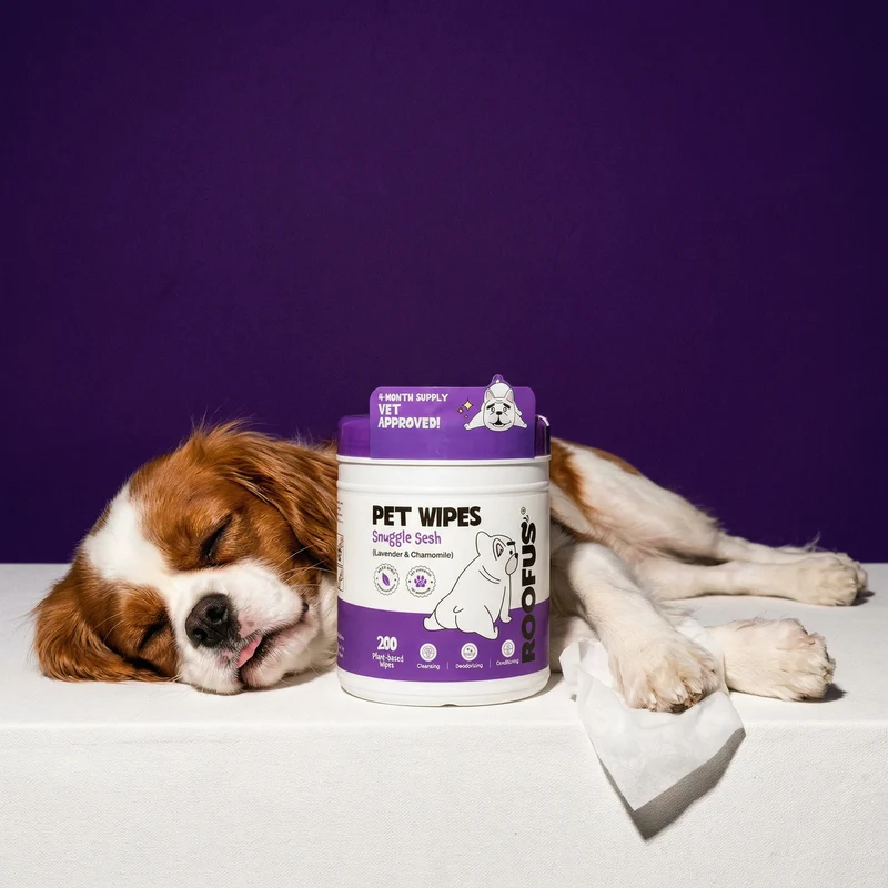 [Self-operated] Roofus Pet Cleaning Wipes (Lavender & Chamomile Soothing Type, 200 wipes) for Dogs (USA)