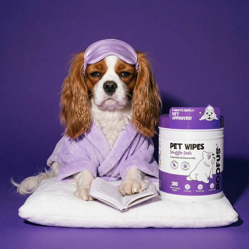 [Self-operated] Roofus Pet Cleaning Wipes (Lavender & Chamomile Soothing Type, 200 wipes) for Dogs (USA)