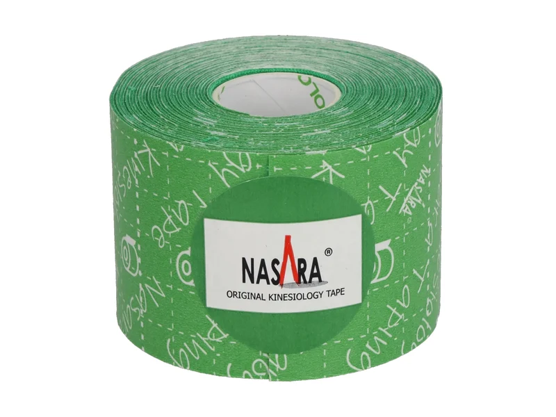 Nasara Kinesiologie Tape, 5 cm x 5 m - 6er Box grün