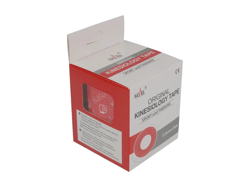 Nasara Kinesio Tape, 7.5 cm x 5 m, rot