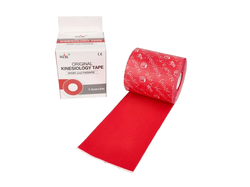 Nasara Kinesio Tape, 7.5 cm x 5 m, rot