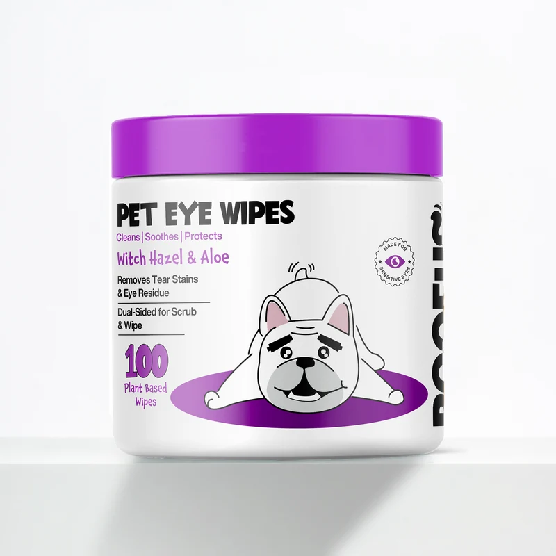 [Self-operated] Roofus Pet Dog Eye Cleaning Wipes, Tear Stain Removal, Fragrance-Free, 100 Wipes
