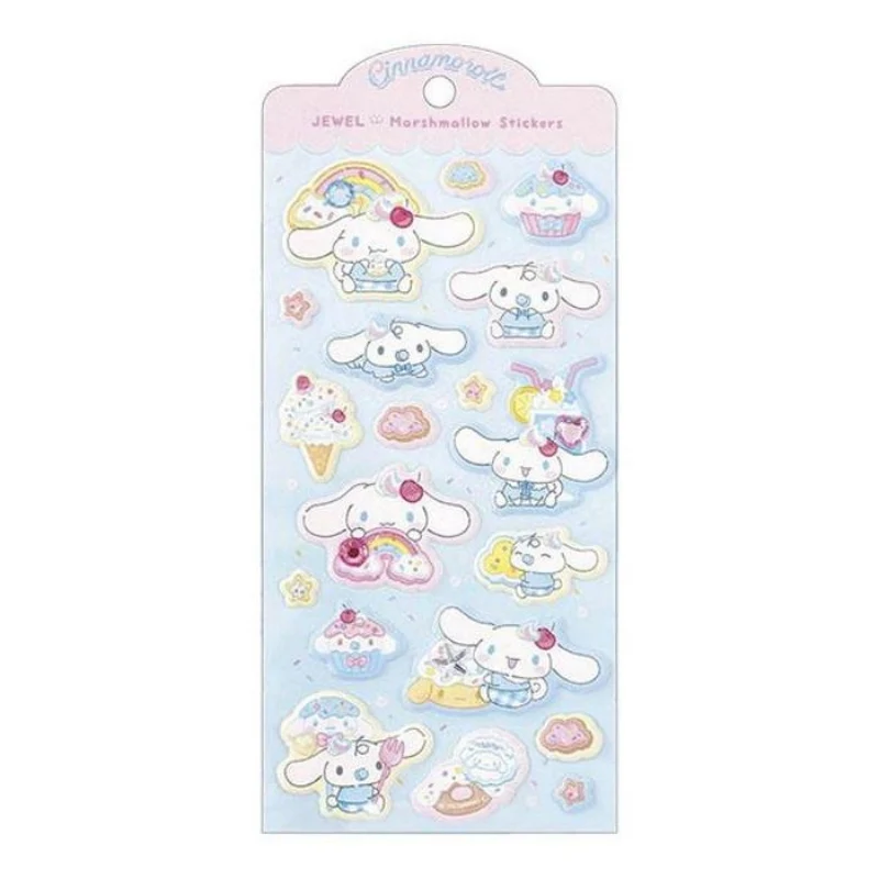 [Self-operated] Sanrio Sweet Dream Theme Jewel Cotton Candy 3D Bubble Stickers Big Ear Dog Cartoon Stickers